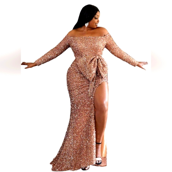 Miss Ord Sequin Formal Evening Gown - Picture 7 of 10